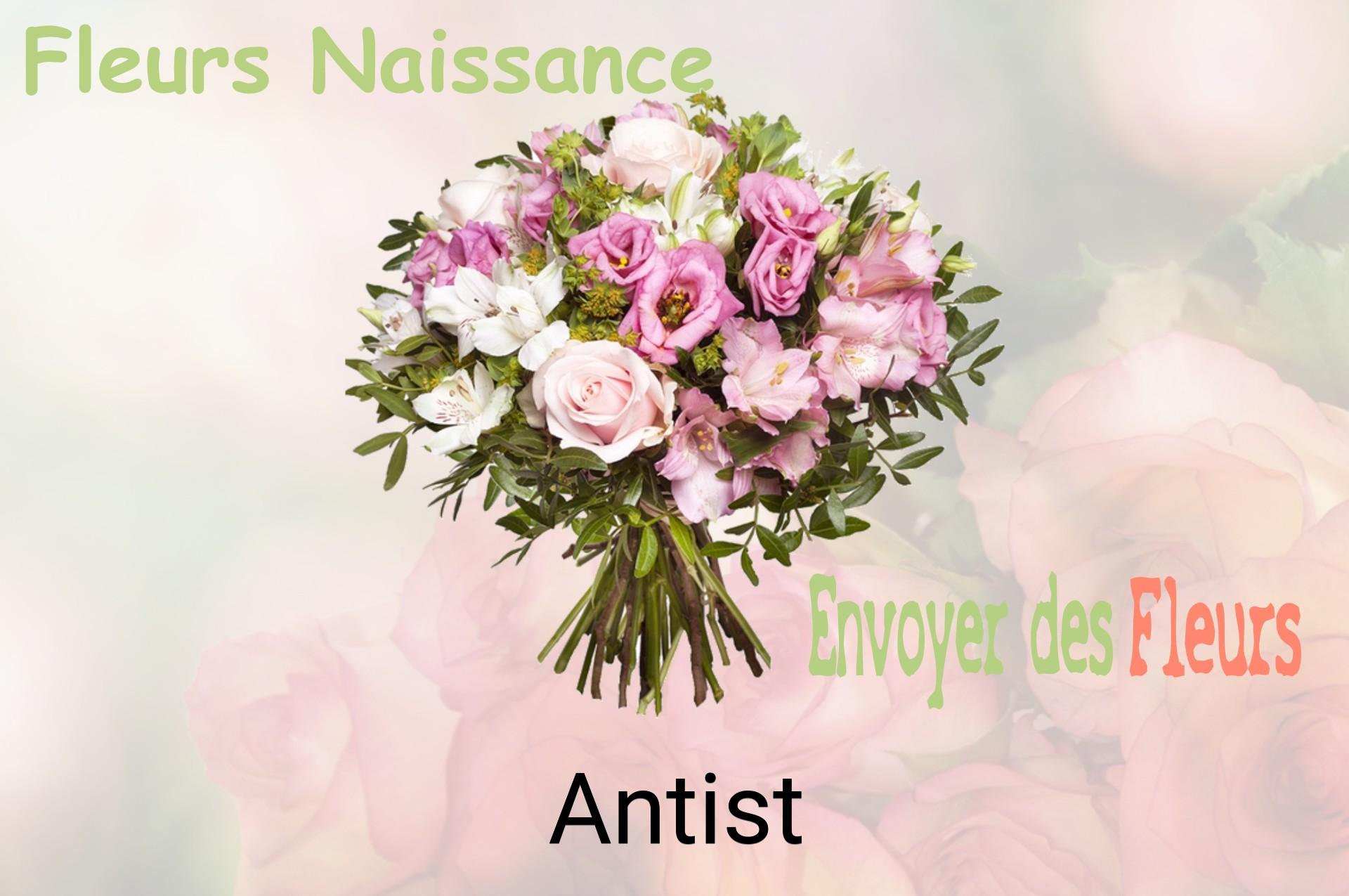 Bouquet de fleurs de naissance livré à Antist